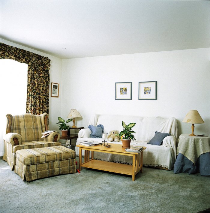 before shot of living room